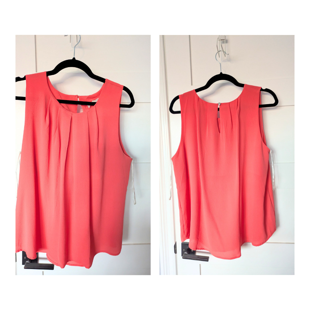 Sweet Wanderer Coral Sleeveless Blouse